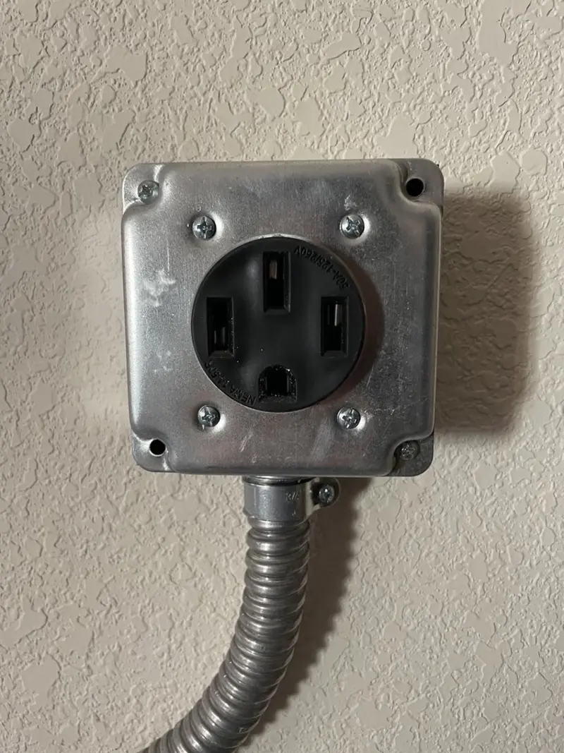 NEMA 14-50 outlet installed for Electrical Panel Upgrade in Odessa